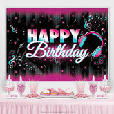 Lofaris Gorgeous Headset Music Theme Birthday Party Backdrop